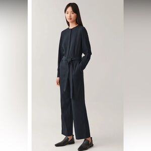 COS Belted Straight Jumpsuit size 10 Navy